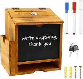 JUNFEIFLUX Vorschlagsbox Holz, Spendenbox