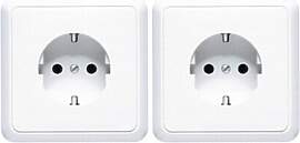 Jung 5520WW Schuko-Steckdose (Packung mit 2)