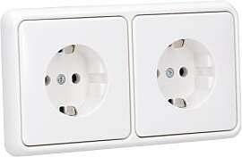 JUNG Komplett-Set CD 500: 2x Steckdose CD1520WW +