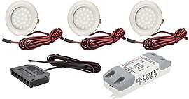 JungesLicht 3er Set LED Möbelleuchte Tim 2Watt