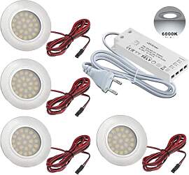 JungesLicht- 4x LED Möbel Einbaustrahler – für 