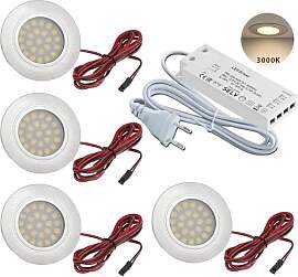 JungesLicht- 4x LED Möbel Einbaustrahler – für 