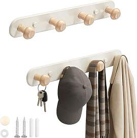 JUNJIEFU 2 Stück Kleiderhaken Wand, Kleiderhaken