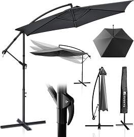 Juskys Ampelschirm Brazil 350 cm Kurbel Ständer