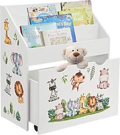 Juskys Kinder Bücherregal mit 3 Fächern &