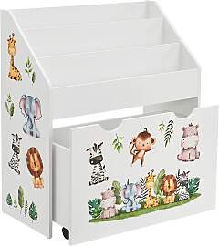 Juskys Kinder Bücherregal mit 3 Fächern und