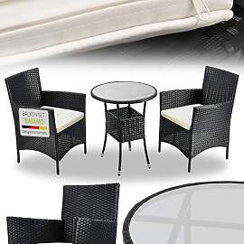 Juskys Polyrattan Balkonset Bayamo 3-teilig -