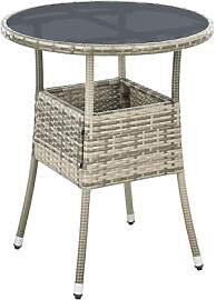 Juskys Polyrattan Gartentisch Yoro wetterfest -