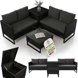 Juskys Polyrattan Lounge für 4 Personen –
