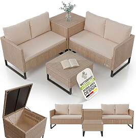 Juskys Polyrattan Lounge für 4 Personen –