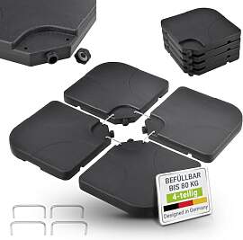 Juskys Schirmgewicht 4er-Set Quad für