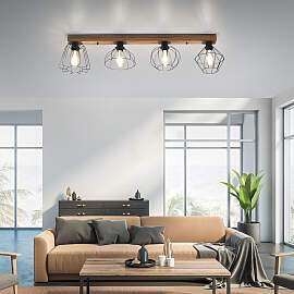 JUST LIGHT Deckenleuchte "KASKA", braun