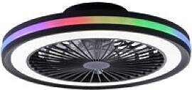 Just Light LED-Deckenventilator Brandon schwarz