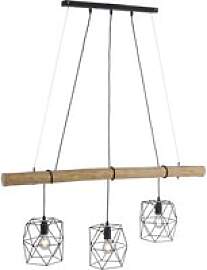 Just Light Pendelleuchte 15503-18 Eisen Holz