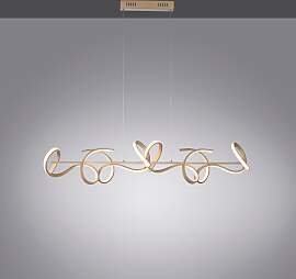 JUST LIGHT Pendelleuchte "CURLS", gold