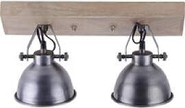 Just Light Spot Samia stahlfarbig Echtholz Metall