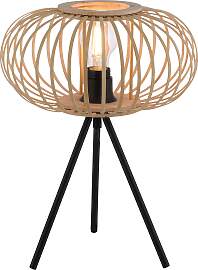 JUST LIGHT Tischleuchte "RACOON", braun