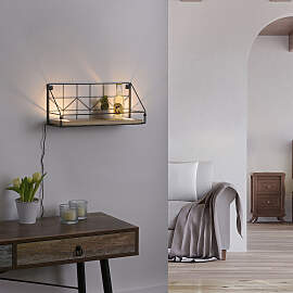 JUST LIGHT Wandleuchte "BOARD", schwarz, 