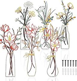Juwacoo 6 Stück Metall Blumen Vase