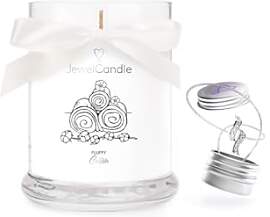 JuwelKerze Fluffy Cotton + Kette Silber -