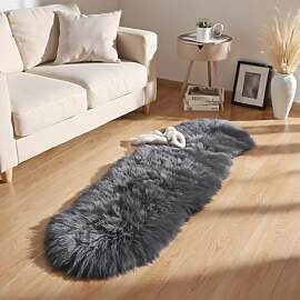 JXLOULAN Faux Lammfell Schaffell Teppich