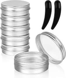 JYSNOW 8 Stück Aluminium Döschen, Cremedosen zum 