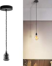 JZCDR Pendelleuchte 1 Flamming 150cm Textilkabel