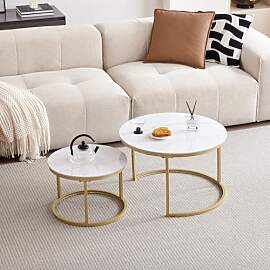 JZGORC Runder Couchtisch, Beistelltisch aus