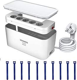 Kabelbox mit Steckdosenleiste USB C
