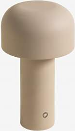 Kabellose Led-tischlampe Aus Eisen Loentia Beige