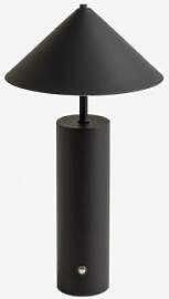 Kabellose Led-tischlampe Aus Metall Mayra Schwarz