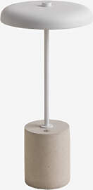 Kabellose Led-tischlampe Aus Metall Und Beton