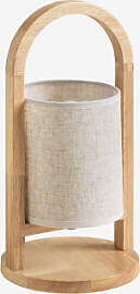 Kabellose Tischlampe Aus Holz Goriberg Natürlich