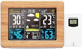 Kabellose Wetterstation, digital, bunt,