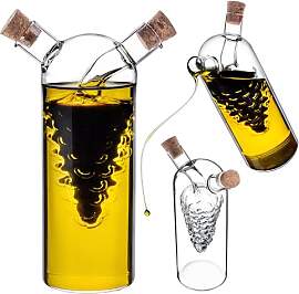 KADAX 2 in 1 Glasflasche für Öl und Essig, 300ml 