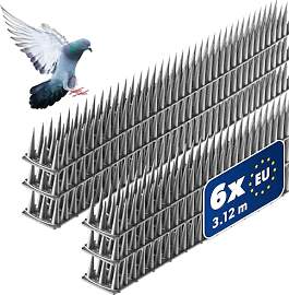 KADAX 6 Stück Vogelabwehr Spikes, Kunststoff,