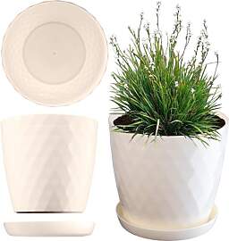 KADAX Blumentopf mit Untersetzer aus Kunststoff