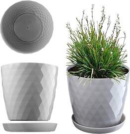 KADAX Blumentopf mit Untersetzer aus Kunststoff