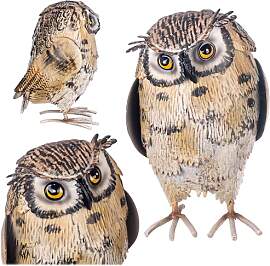 KADAX Eule Figur 22 cm, Gartenfigur aus