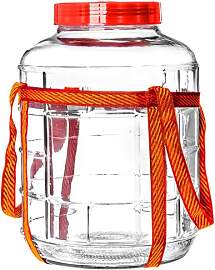 KADAX Gärballon 10L, Glasballon mit Deckel aus