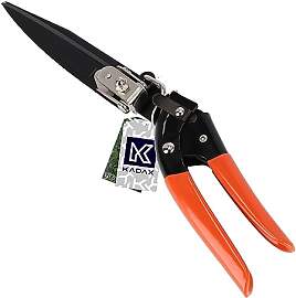 KADAX Grasschere, Rasenschere, Stahl-Klingen,