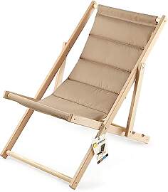 KADAX Liegestuhl, Strandstuhl aus Holz,