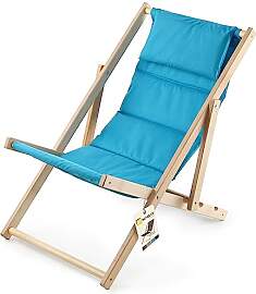 KADAX Liegestuhl, Strandstuhl aus Holz,