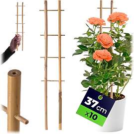 KADAX Rankgitter aus Bambus, 37 x 7 cm, 10er Set,