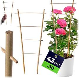 KADAX Rankgitter aus Bambus, 43 x 21 cm, 10er Set, 