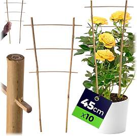 KADAX Rankgitter aus Bambus, 45 x 23 cm, 10er Set, 