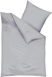 Kaeppel Biber Bettwäsche Uni 135x200cm Rot Silber 