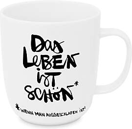 Kaffeebecher Schönes Leben aus Keramik ca. 400ml