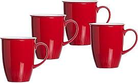 Kaffeebecher-Set Doppio, 4-teilig, Rot