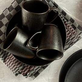 Kaffeebecher-Set, Steinzeug Essential